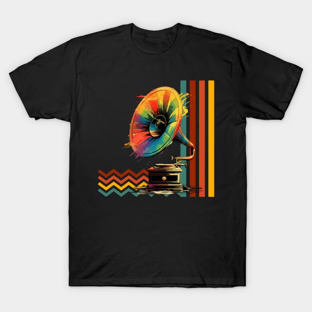 Old vinyl player T-Shirt by FehuMarcinArt